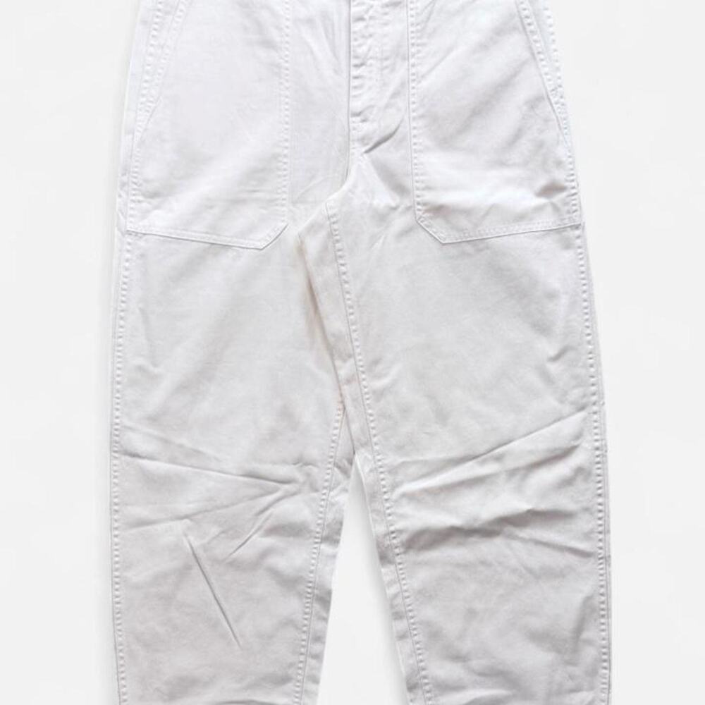 Madewell Utility Fatigue Pants Womens 28 Ivory White Patch Pocket Wide Leg NWT